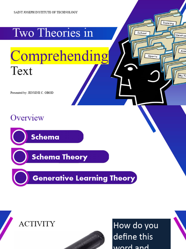Understanding Schema and Generative Learning | PDF | Schema (Psychology ...