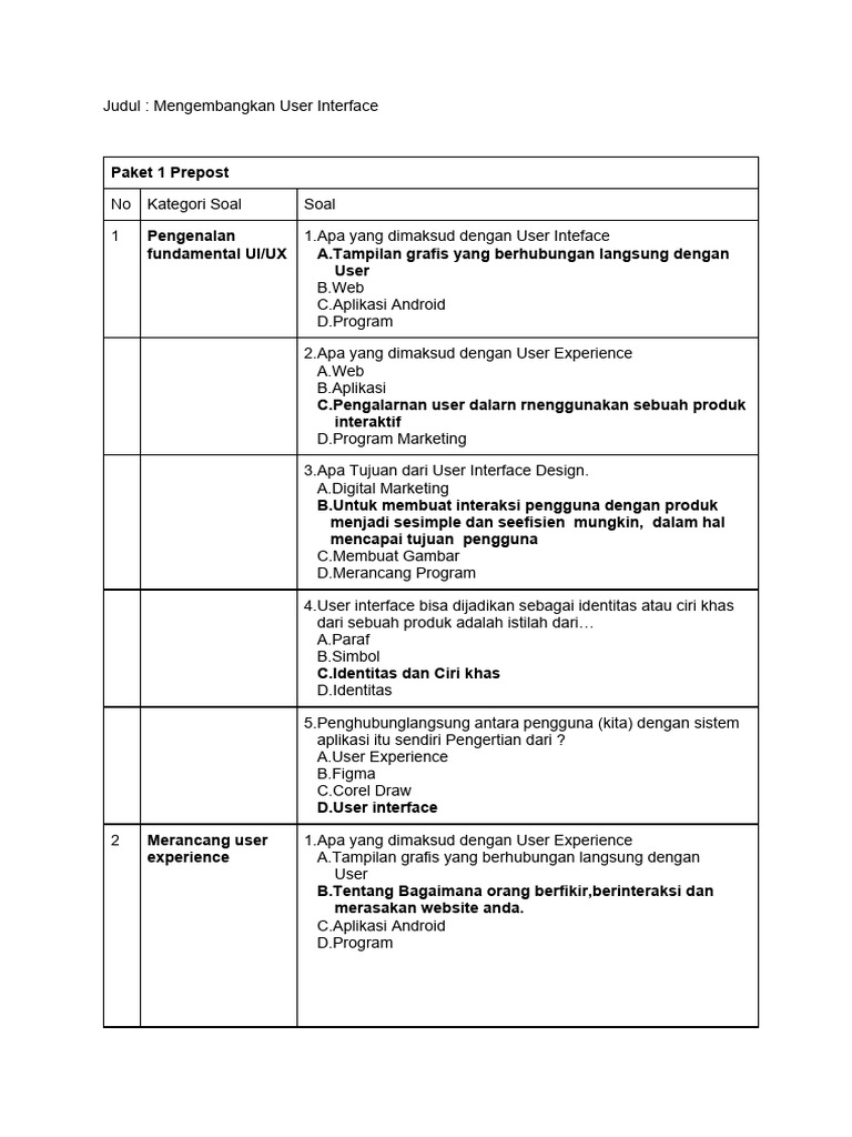 Kuis Figma Merancang Wireframe Menggunakan Figma Pdf