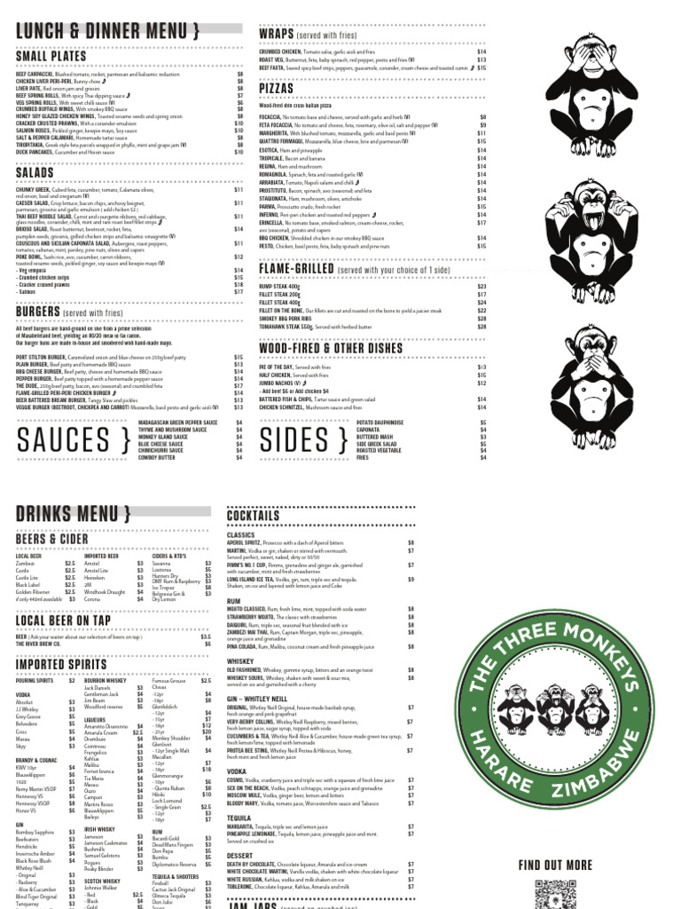 Lunch and Dinner Menu Highlights | PDF | Hamburgers | Foods