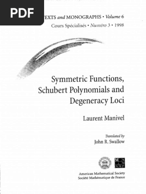 Pub Symmetric Functions Schubert Polynomials and Degeneracy