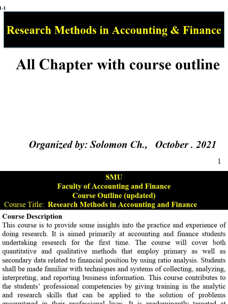 A Research All Chap. PPT With Course Outline 6.2.2014E.C | PDF ...