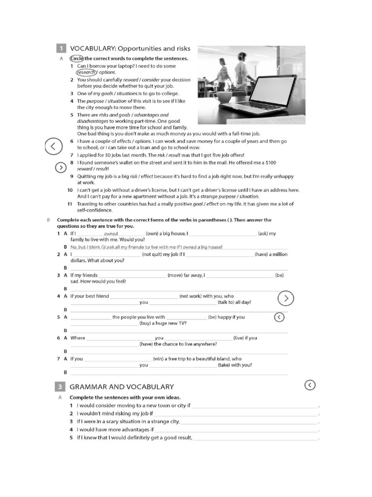 Unreal Onditional Worksheet | PDF