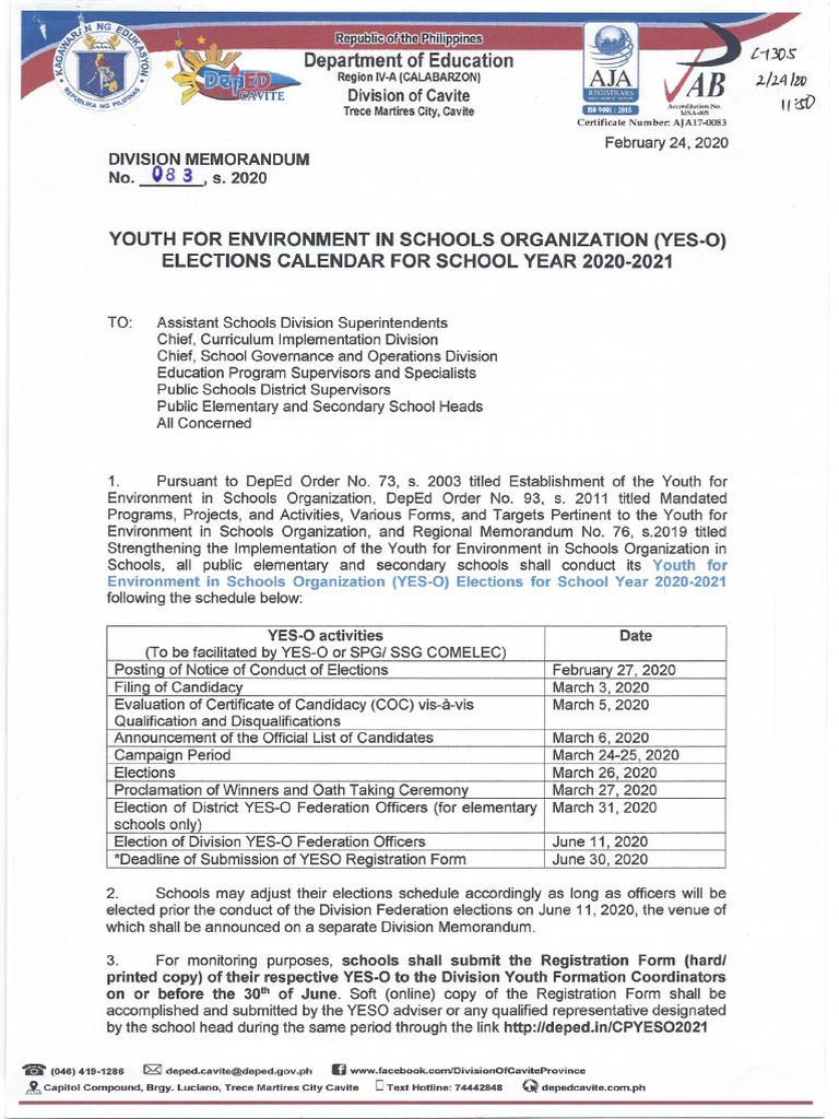 Yes o - DM 083 2020 | PDF