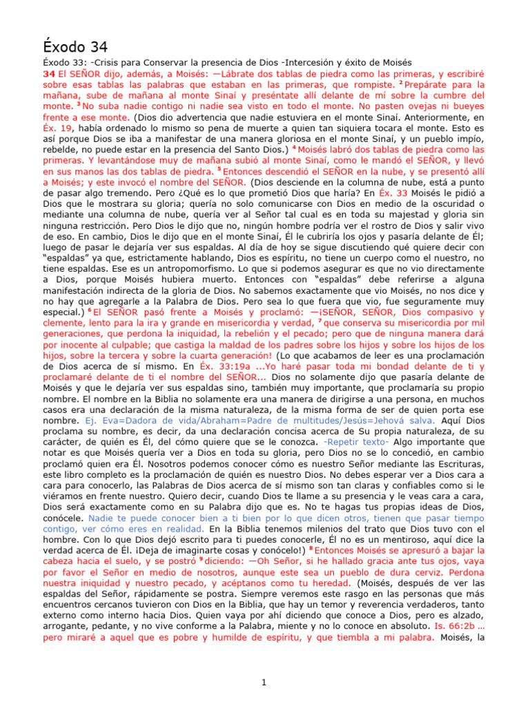 Éxodo 34 | PDF | Pecado | Moisés