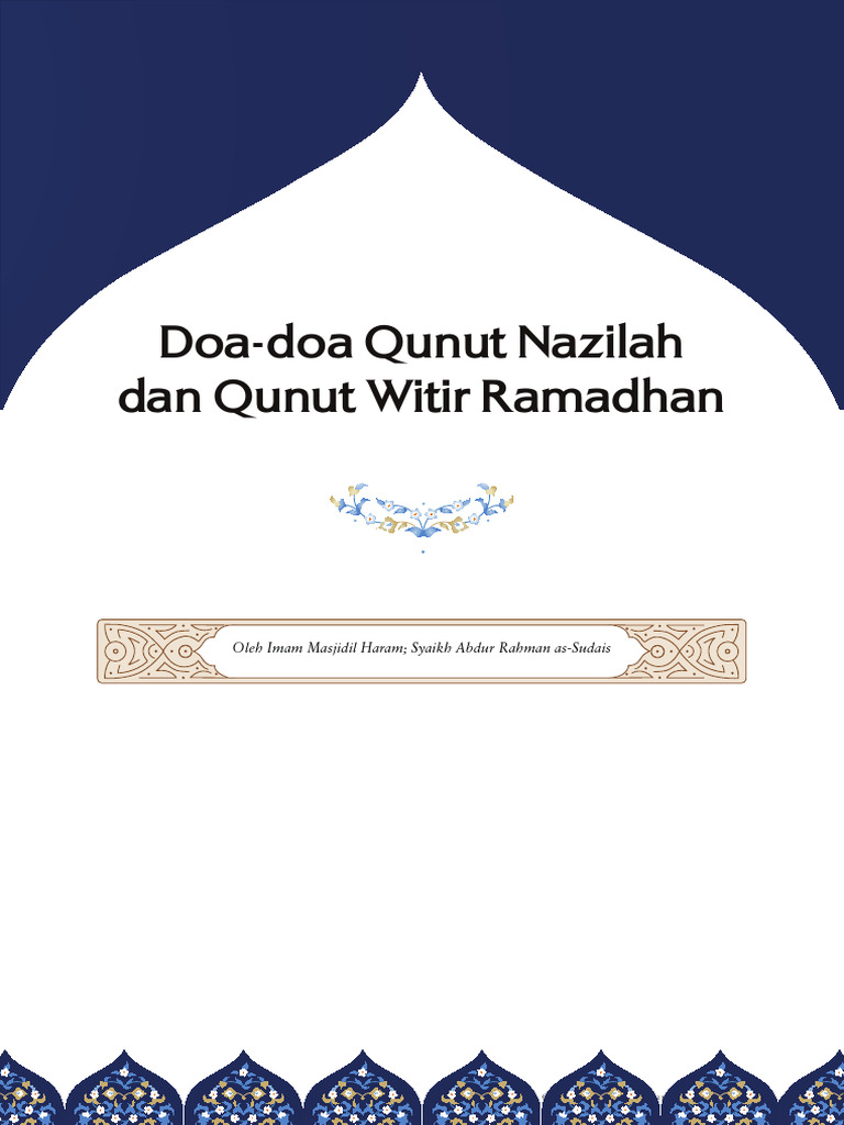 Doa Qunut Witir Malam Ke-15 Ramadan 4 Maret 2026