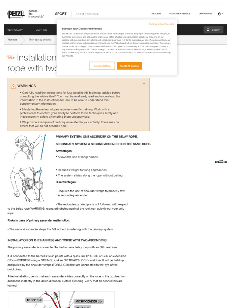 WWW - Petzl - Com - INT - en - Sport - Installation On One Single Rope ...