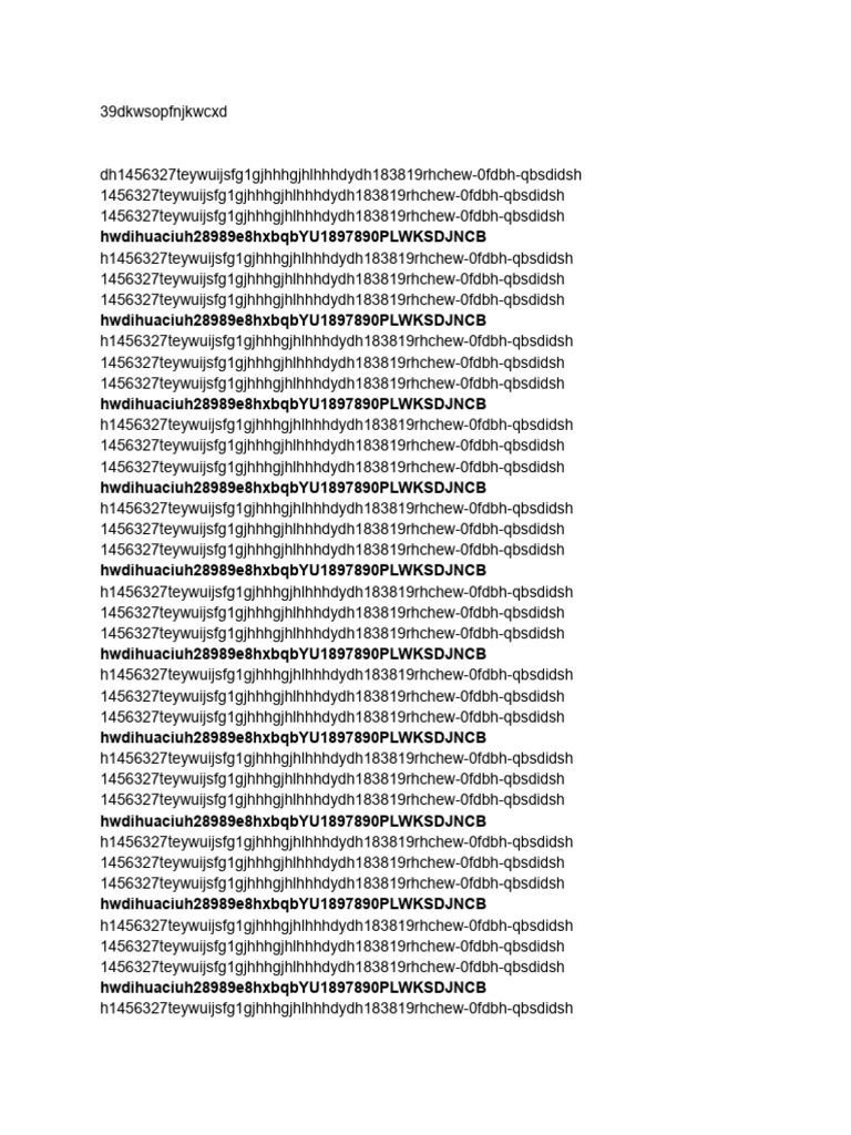 Unique Data Strings Compilation | PDF