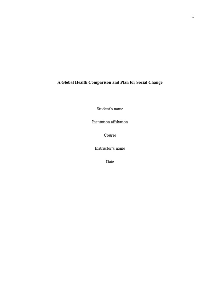 Global Health Policies: US vs. Switzerland | PDF | Health Care ...