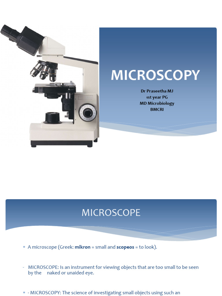 Overview of Microscopy Techniques | PDF | Microscope | Microscopy