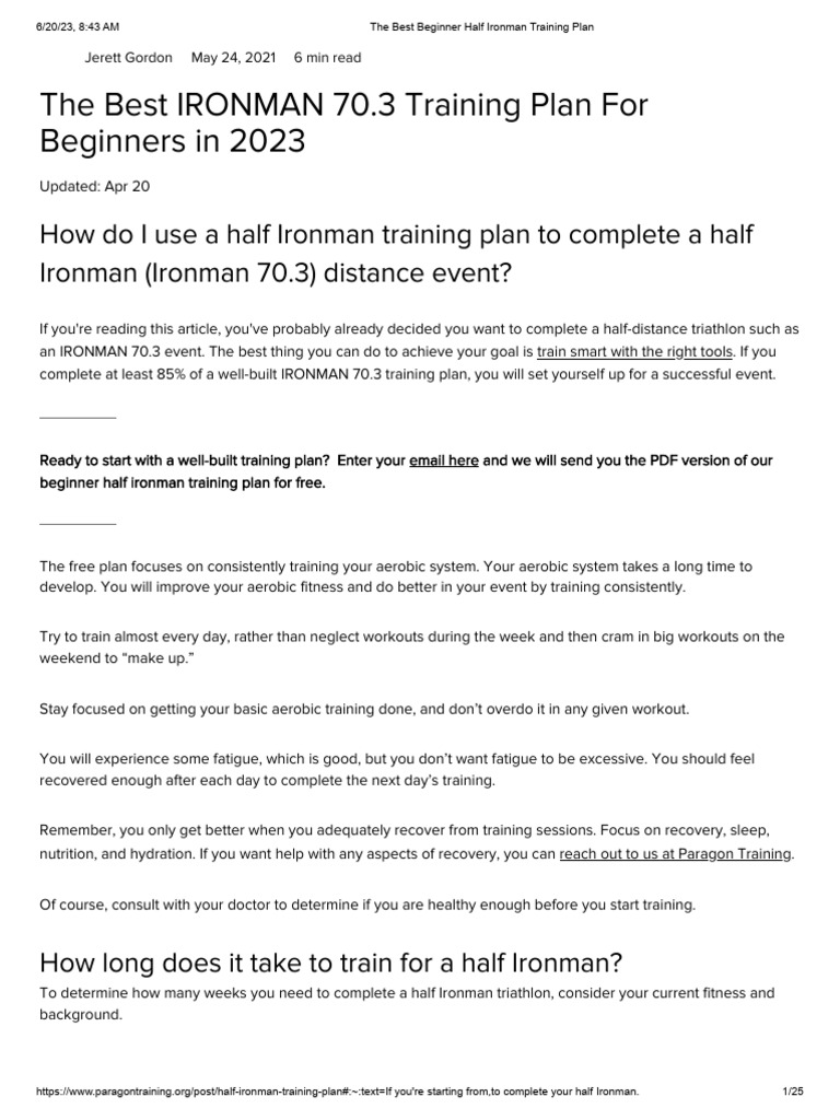 The Best Beginner Half Ironman Training Plan Download Free PDF Anatomical Terms Of Motion