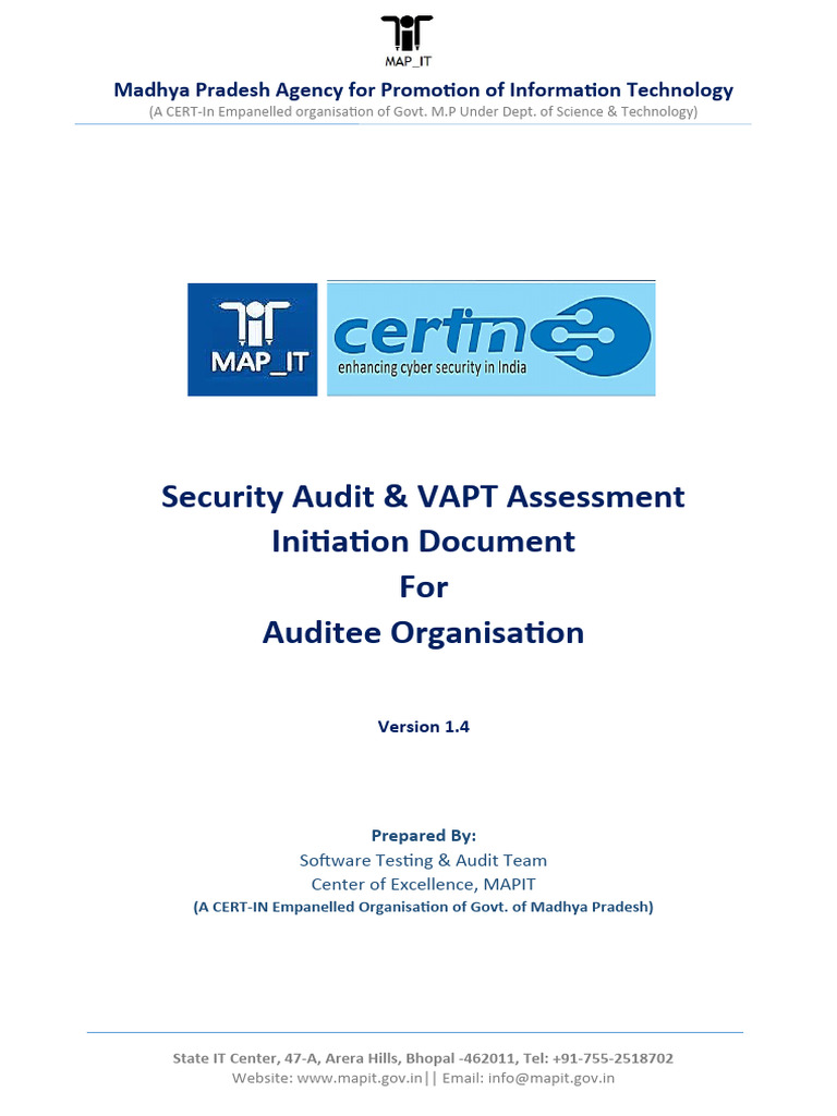 Map It Security Audit Initiation Document | PDF | Computer Security ...