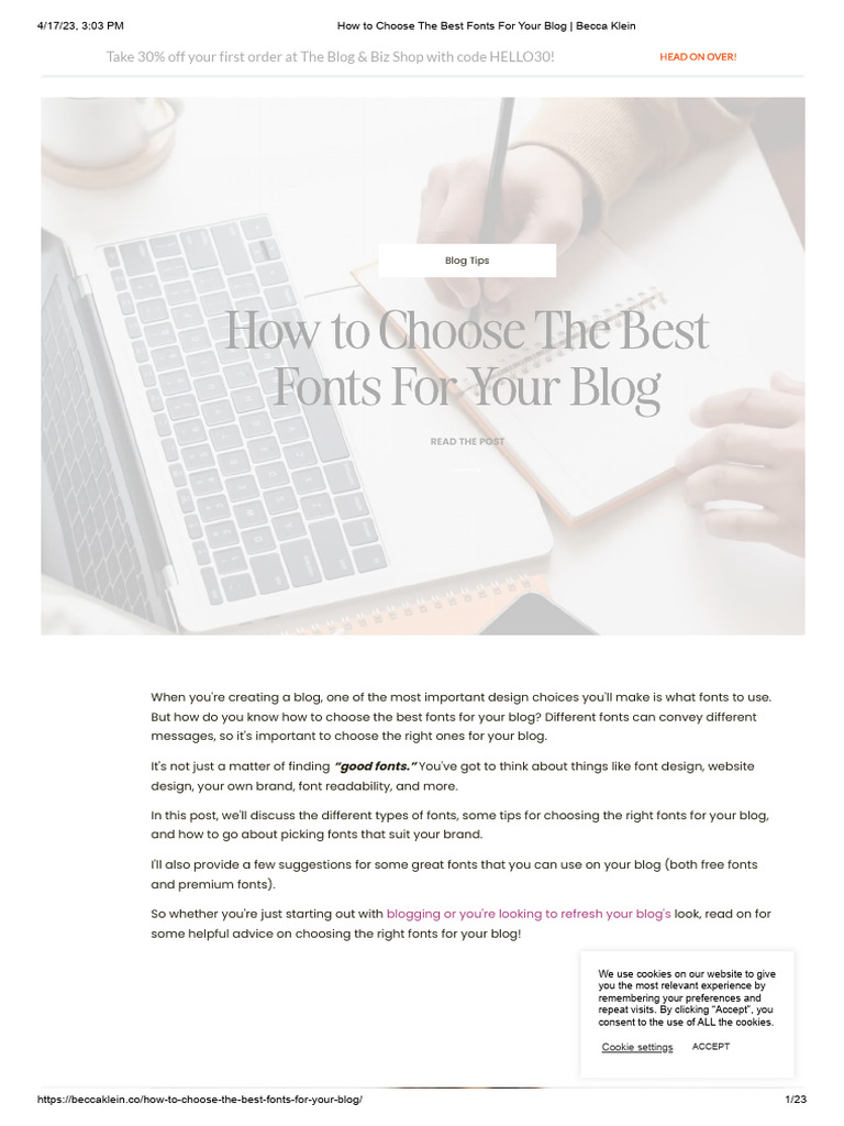 Best Fonts for Your Blog Guide | PDF | Typefaces | Serif