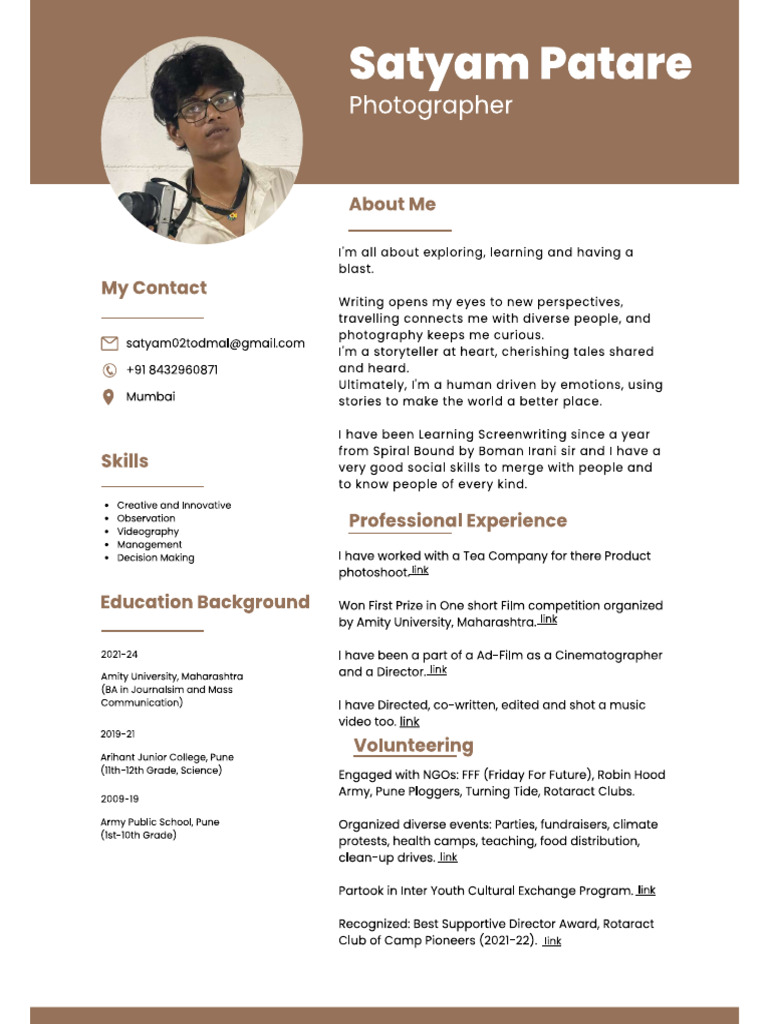 Satyam Patare CV | PDF