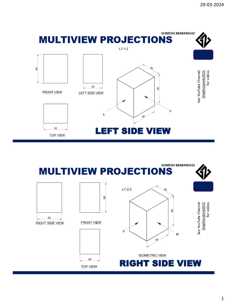 Multiview Projections Techniques Guide | PDF | You Tube | Imaging