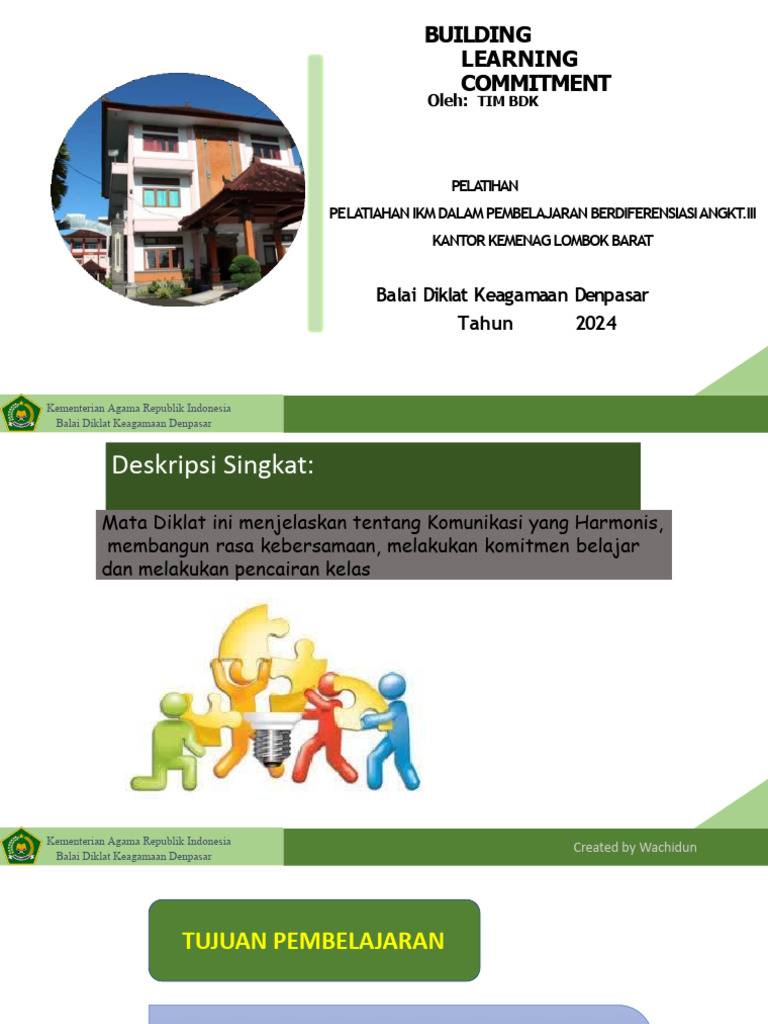 0 Bahan Tayang BLC Ikm DLM Pembl Berdiferensiasi Lobar 2024 | PDF