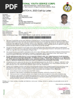 NYSC Final Clearance Letter Sample | PDF