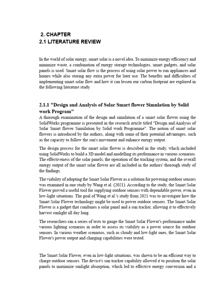 Smart Solar Flower: Design & Efficiency | PDF | Solar Power | Energy ...