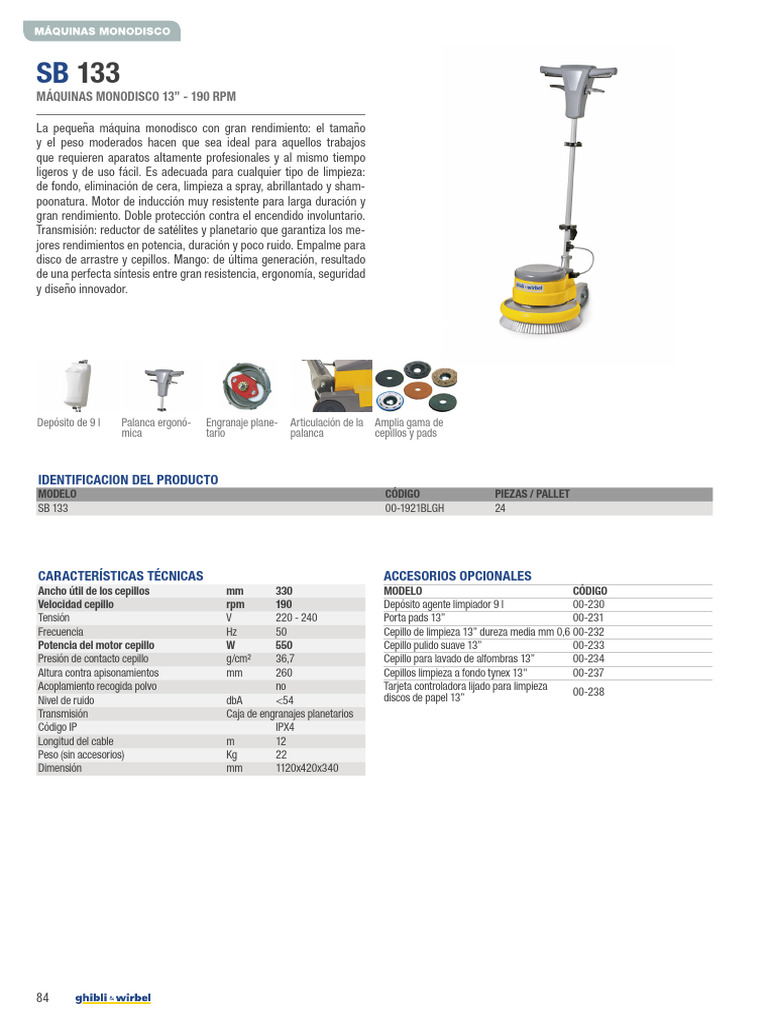 SB 133 Es Ficha Tecnica | PDF | Engranaje