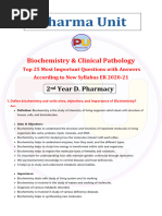 2nd Year D Pharm Syllabus | PDF | Pharmacy | Metabolism
