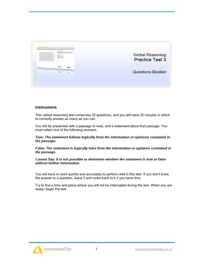 Verbal Reasoning Practice Test Guide | PDF | Mars | Bullying