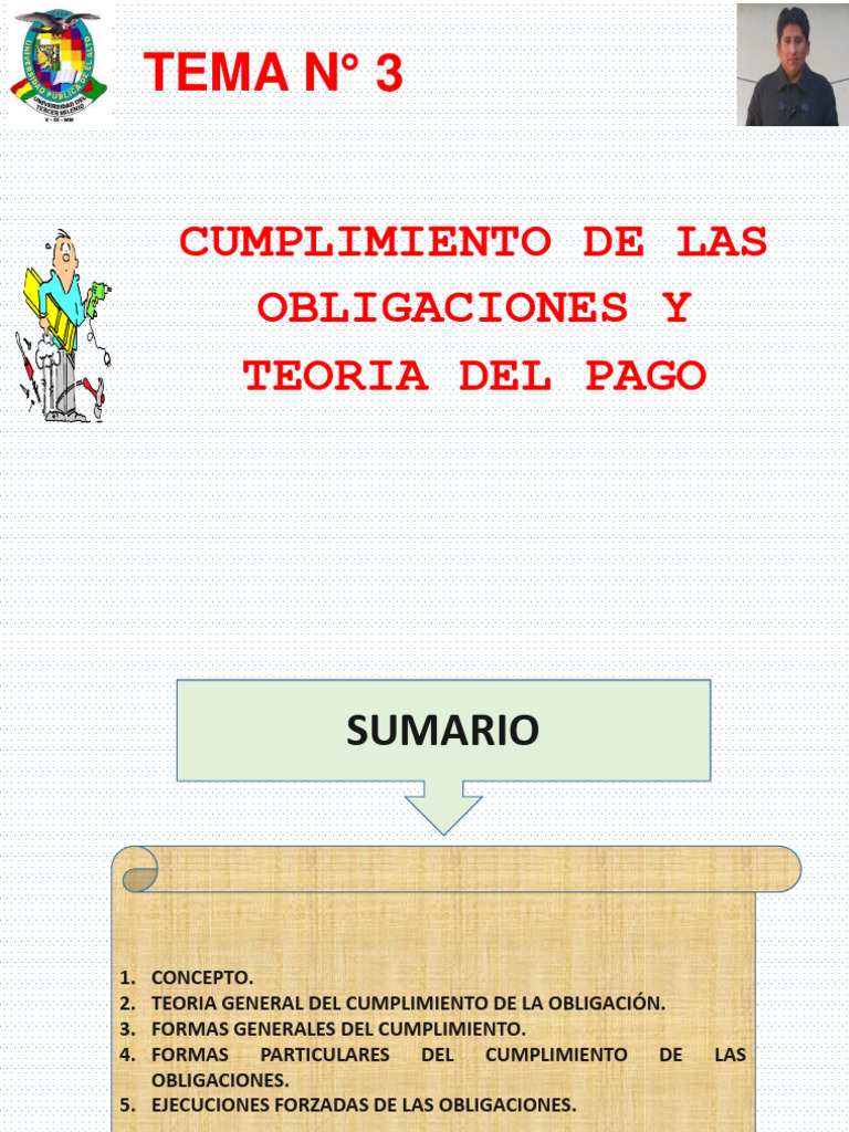 03 Tema 3 Cumplimiento de Las Obligaciones | PDF | Pagos | Justicia