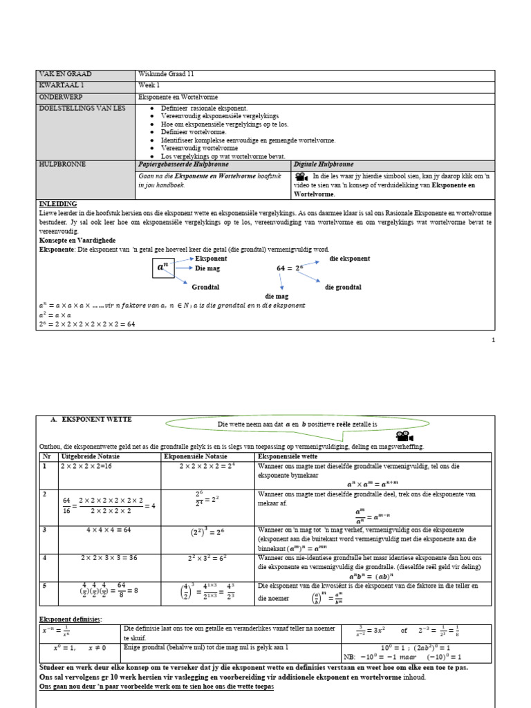 GRAAD 11 WISKUNDE KWARTAAL 2 HERSIENING intelligence overview