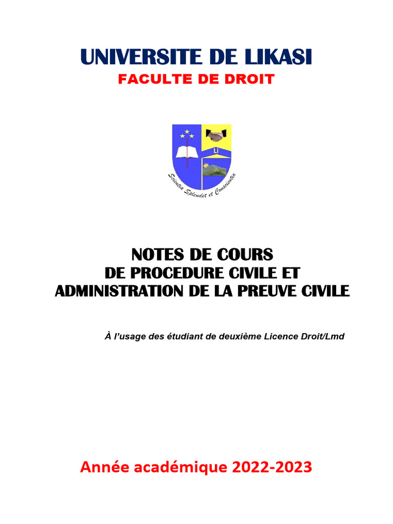 Procédure Civile et Administration de Preuve | PDF | Justice | Crime et ...