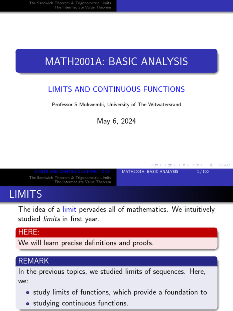 CH 4 - Lecture Notes Prof. Mukwembi | PDF | Function (Mathematics ...