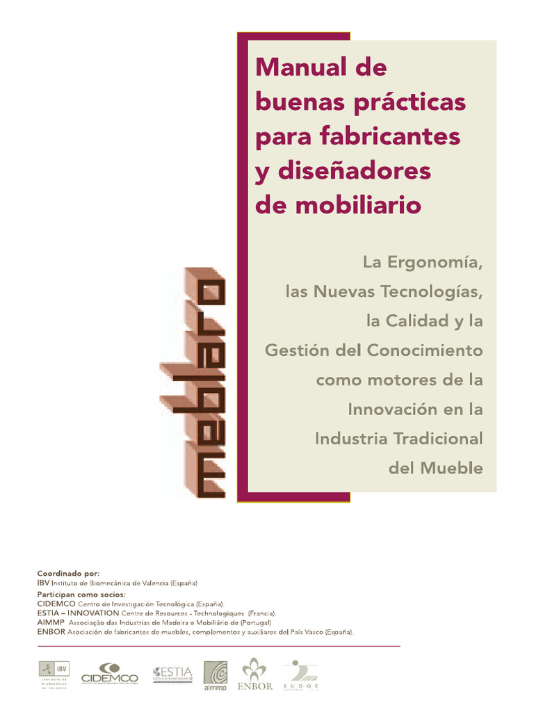 Manual de Buenas Prácticas para Fabricantes y Diseñadores de Mobiliario ...
