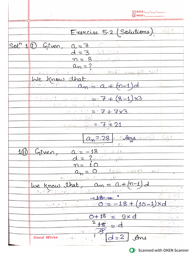 Class 10 Maths Ex 5.1