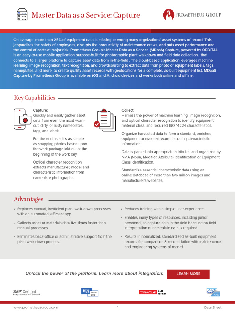 Master Data as a Service Overview | PDF | Optical Character Recognition ...