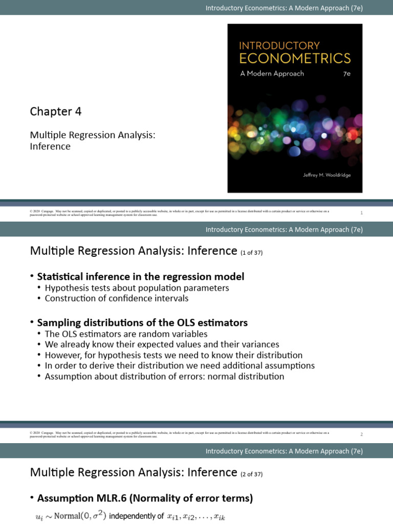 Normality of Error Terms in Regression | PDF | P Value | Econometrics