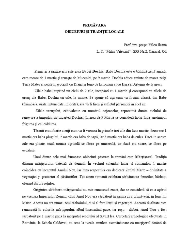 Primavara Referat | PDF