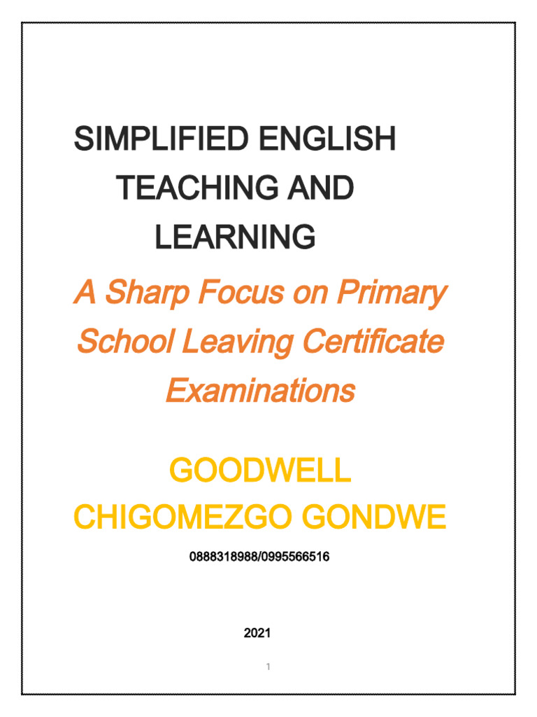 Simplified English Grammar Pdf