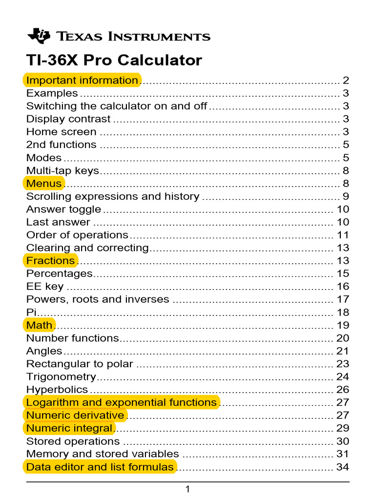 TI36PRO Guidebook EN | PDF | Statistics | Regression Analysis
