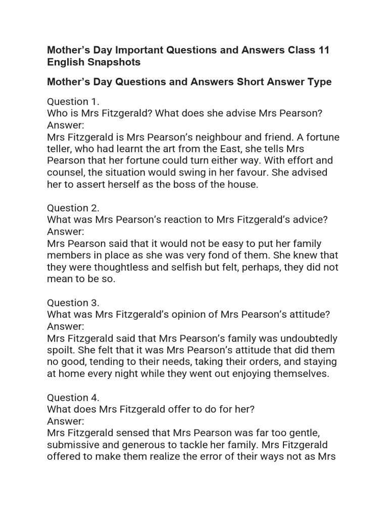 Mother s day pdf