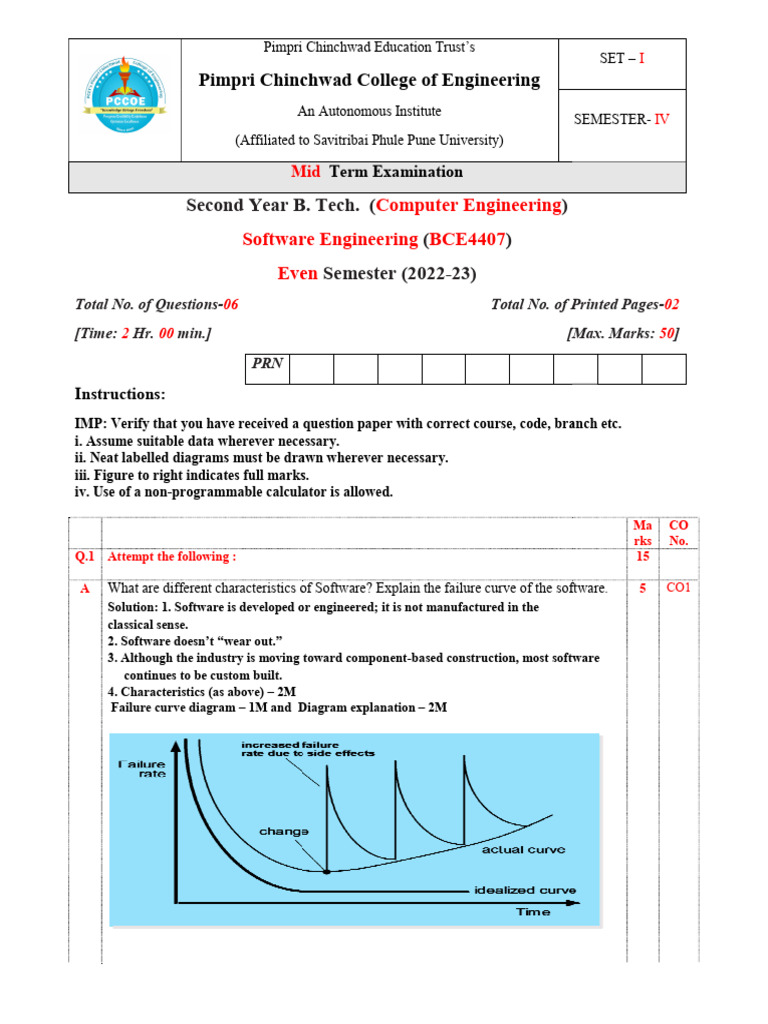 Software Engineering Exam Paper Guide | PDF | Use Case | Software ...