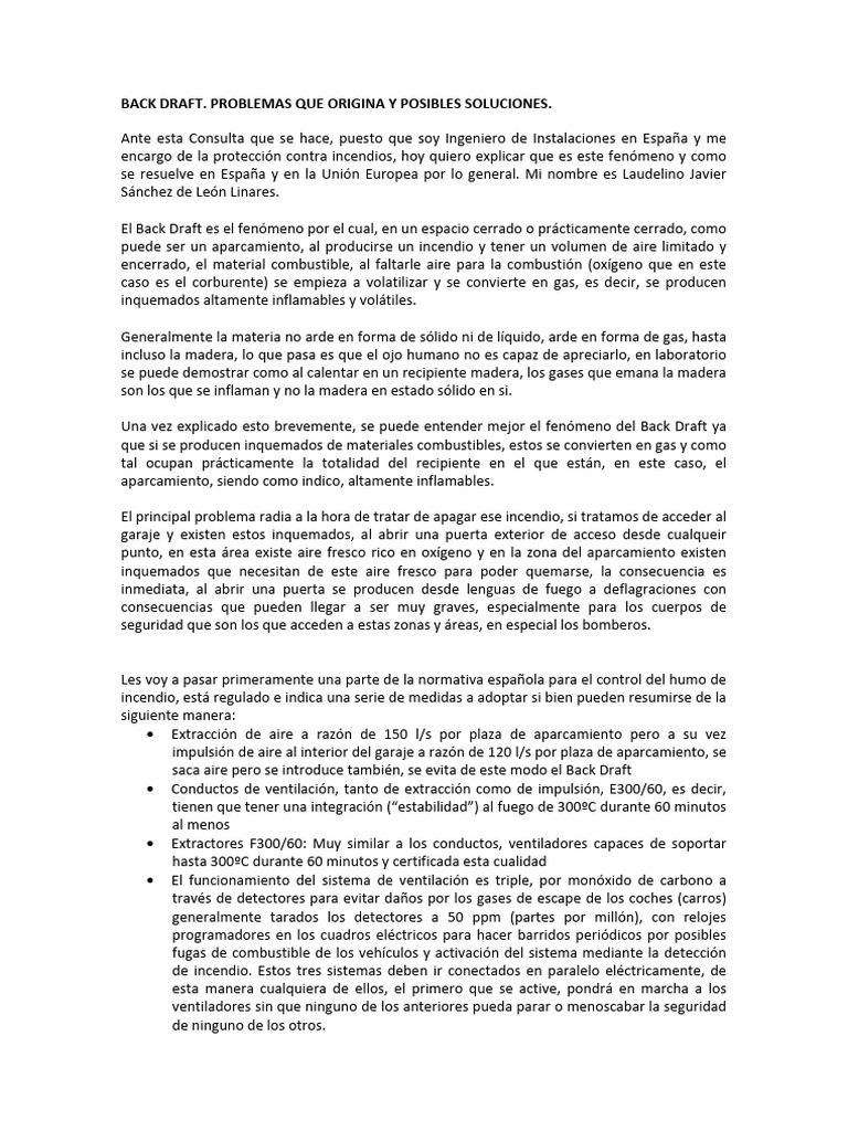 Que Es Un Backdraf | PDF | Ventilación (Arquitectura) | Oxígeno