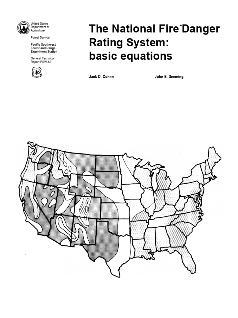 The national firedanger rating system basic equations pdf humidity