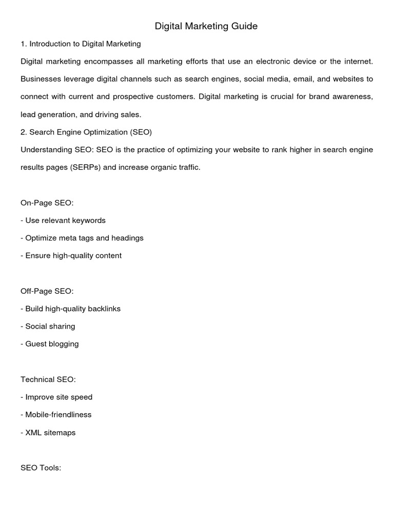 SEO and Digital Marketing Essentials | PDF | Search Engine Optimization ...