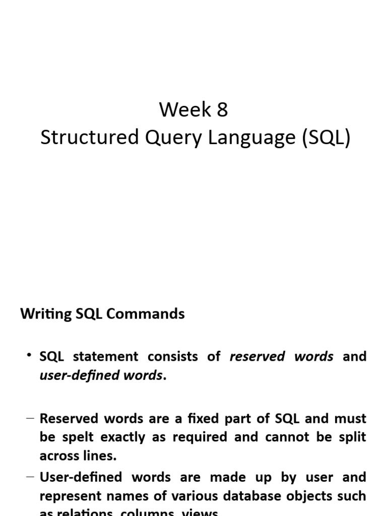 SQL Commands and Database Management | PDF | Table (Database) | Sql