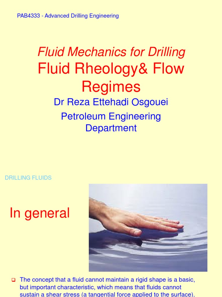 Fluid Mechanics in Drilling Engineering | PDF | Shear Stress | Viscosity