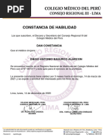 Constancia de Habilidad Profesional CTMP | PDF