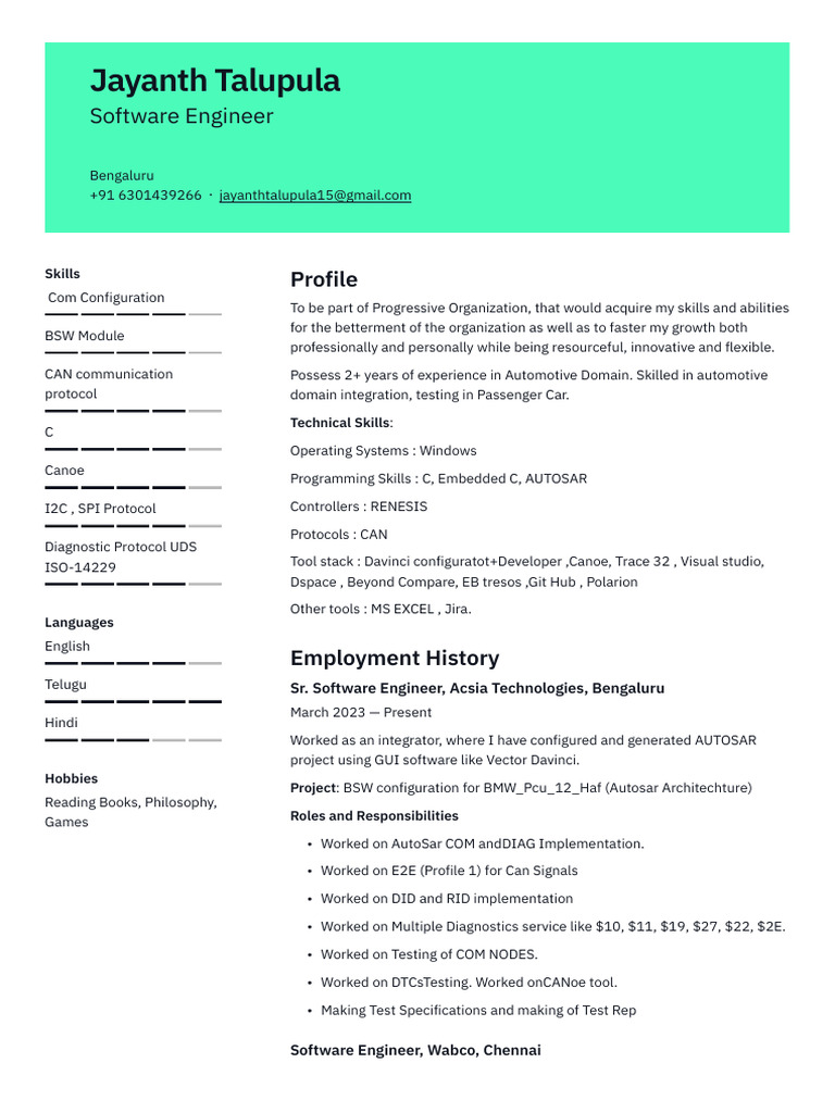 Jayanth Talupula - Software Engineer | PDF | Engineering | Information ...
