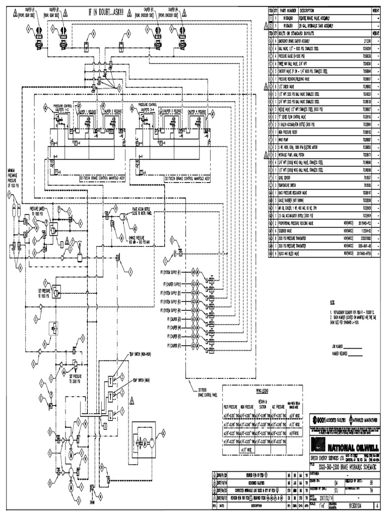 9130X104 R4 SSGD-360-2300 Hyd Schematic | PDF