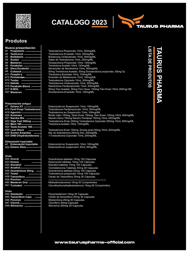 Taurus Pharma Catalogo 2023 | PDF | Doping no esporte | Farmacologia