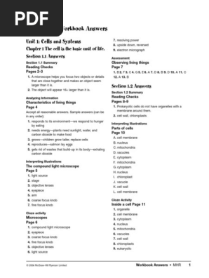 BC Science 8 Workbook Answers | PDF | Electromagnetic