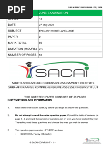 Enghl p2 June 2024 Question Paper
