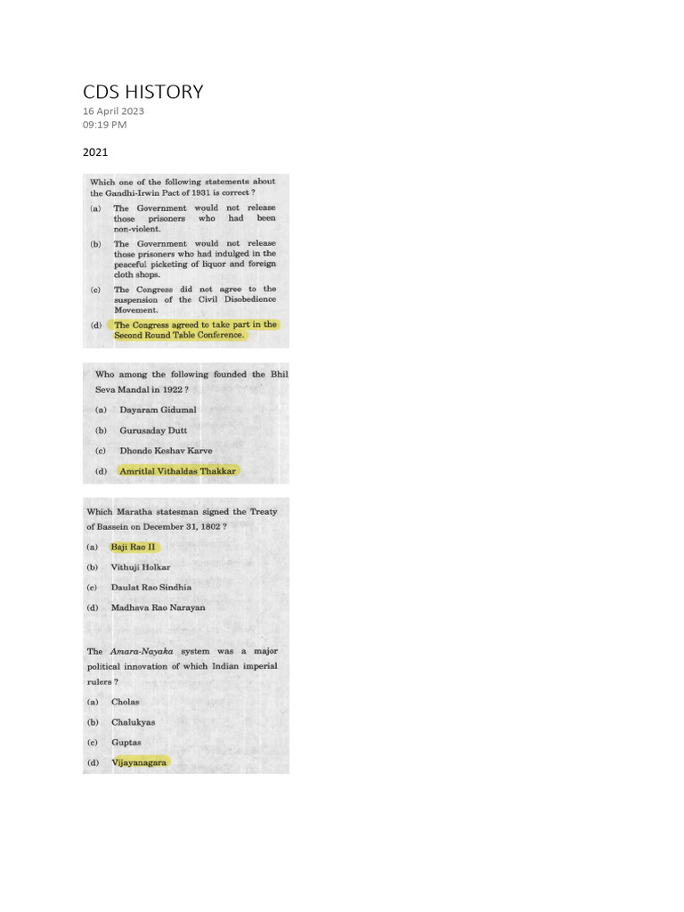 CDS Historical Timeline 2015-2023 | PDF