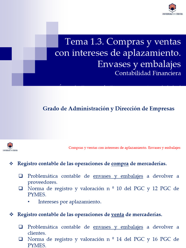 Contabilidad de Compras y Ventas con Aplazamiento | PDF | Contabilidad ...